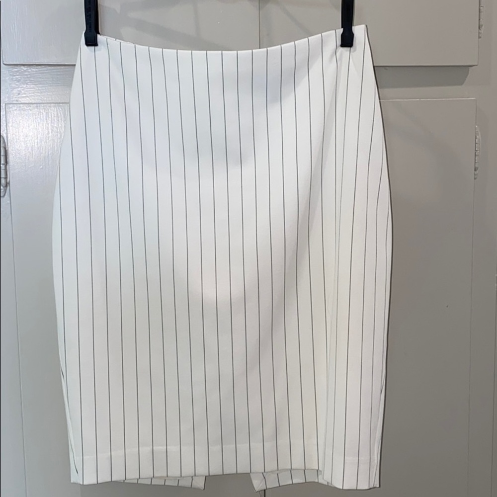 Express White/ Black stripe pencil Skirt